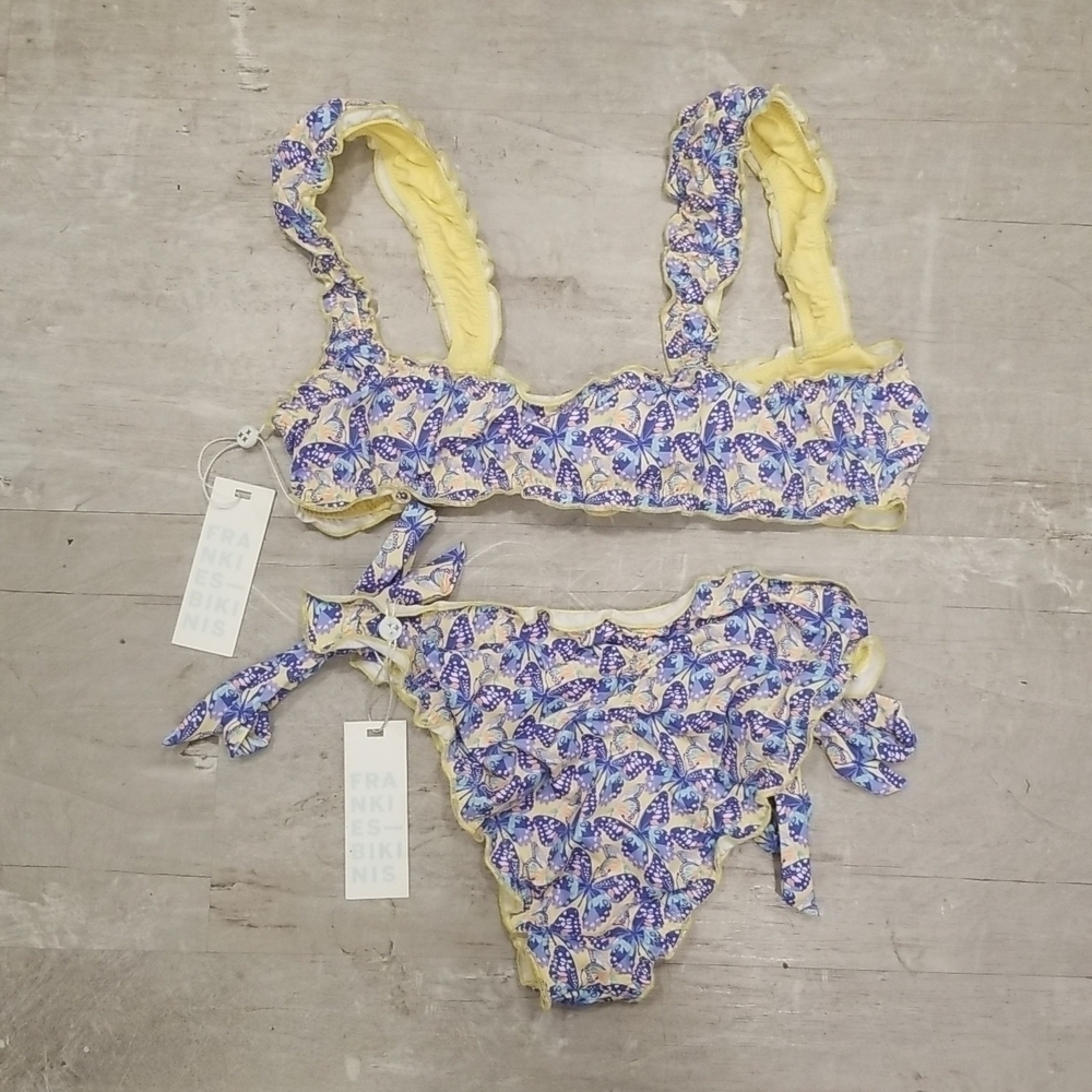 💕FRANKIE'S💕 Colby Bikini Set Monarch Butterflies Medium M NWT - Picture 7 of 9